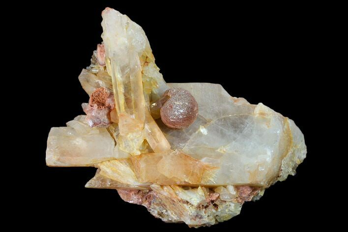 Natural Red Quartz Crystal Cluster - Morocco #134223